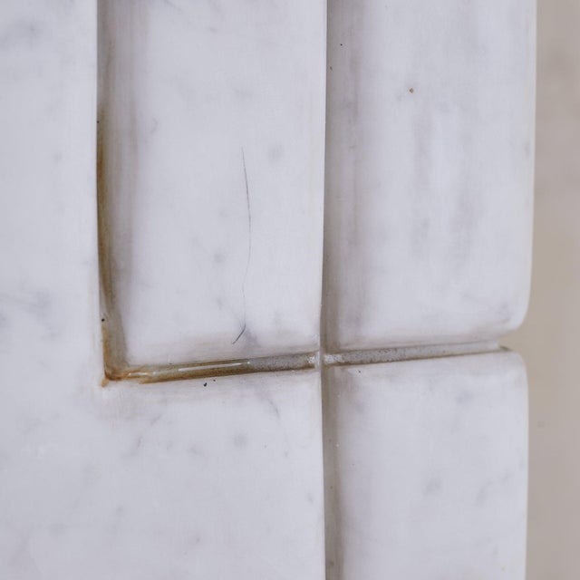 Off-white 1980s Carrara Marble Fountain or Sculpture in the Manner of Paul Brandenburg For Sale - Image 8 of 9