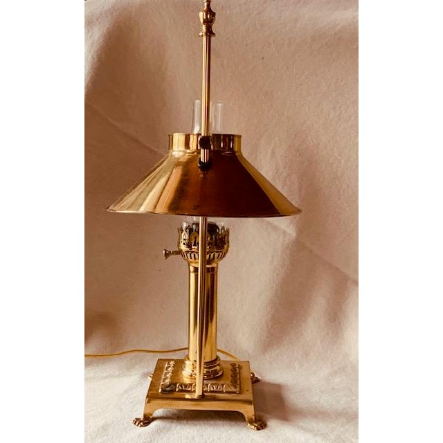 Vintage Orient Express Table Lamp - Brass Railroad Inspired Design, c.1980 For Sale - Image 6 of 12