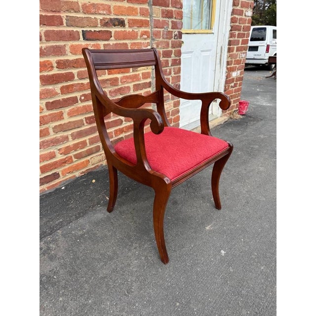 Mid 20th Century Set of 6 Federal Ducan Phyfe Style Dining Chairs For Sale - Image 4 of 17