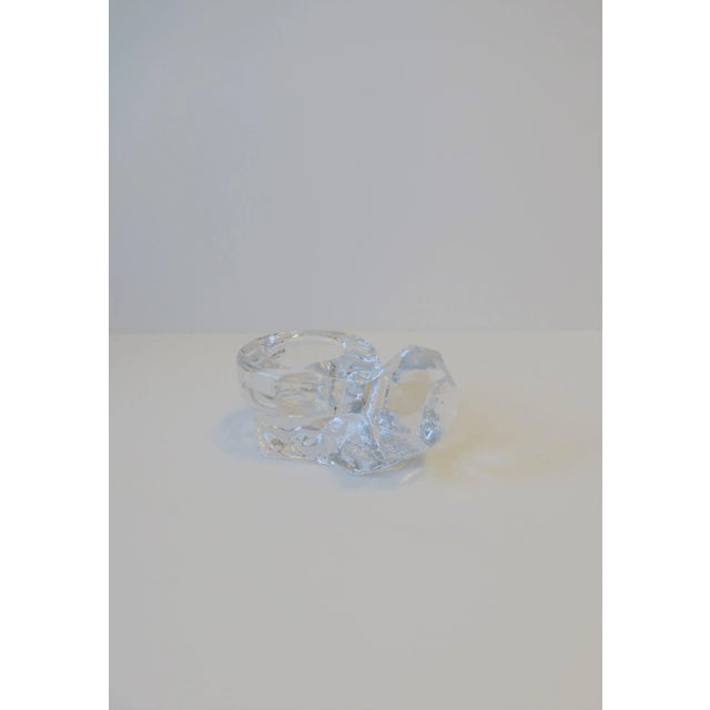 A beautiful and fun 'Diamond' solitaire crystal jewelry dish by Swedish maker Kosta Boda, Sweden. Jewelry dish, designed...