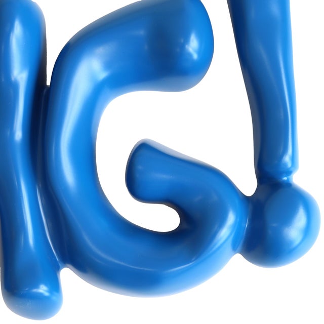 Plastic Omg 3 - Contemporary Resin Text Wall Sculpture by Nayla Saroufim For Sale - Image 7 of 9