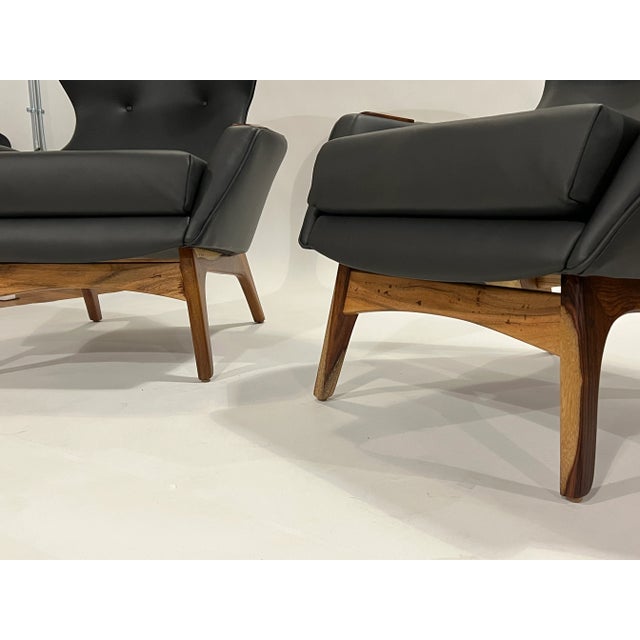 Adrian Pearsall Wing Chairs Model 2231-C, Pair For Sale - Image 11 of 12