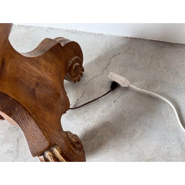 1960s Hollywood Regency Turned Wood Floor Lamp For Sale - Image 10 of 12