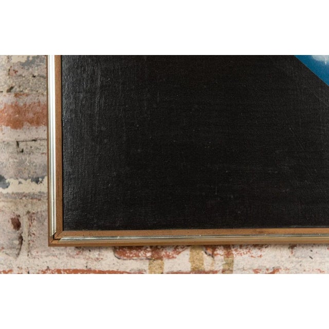 Textile Charley Brown -Pear on a Cube of Clouds in the Sky " Surrealistic Still Life Oil Painting For Sale - Image 7 of 11