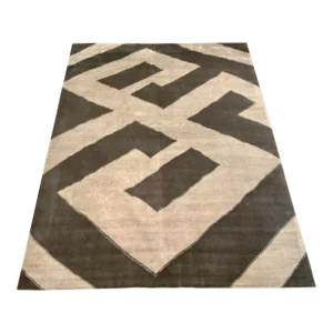 Nourison Home for Christopher Guy Gray Key Wool and Silk Hand Knotted Rug 9x12