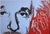 Steve Kaufman Late 20th Century Einstein - State I Pop Art Red Screenprint on Canvas With Hand Embellishment Steve Kaufman For Sale - Image 4 of 7