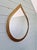Metal Vintage Brass Mirror in Teardrop Shape, 1970s For Sale - Image 7 of 8