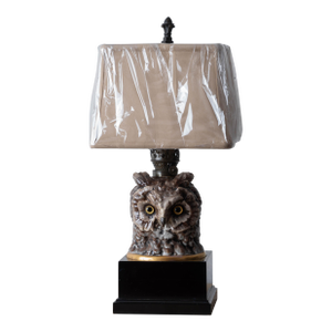 1880s Victorian Porcelain Owl Lamp