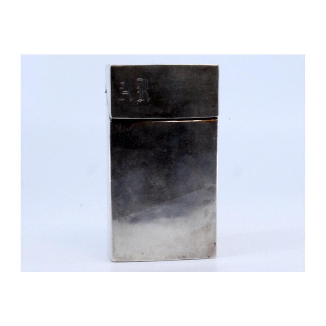 Silver Cigarette Case with Hinged Lid For Sale - Image 9 of 10
