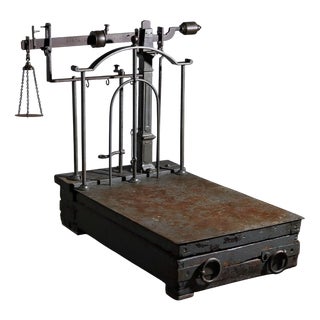 20th Century Iron & Wooden Scale For Sale