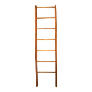 Vintage j.e. Porter Large & Wide Wooden Ladder Library / Farm / Blankets / Industrial For Sale