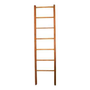 Vintage j.e. Porter Large & Wide Wooden Ladder Library / Farm / Blankets / Industrial