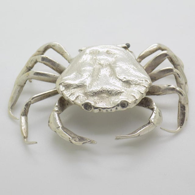 Large Vintage Italian Handmade Silver Crab-Shaped Box, 1950s For Sale - Image 4 of 13