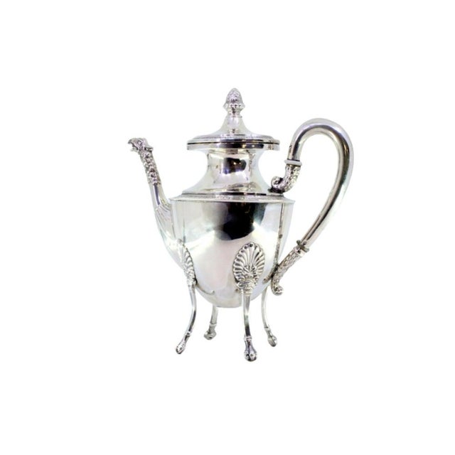 Silver Coffee Pot with Reliefs and Friezes For Sale - Image 9 of 9
