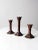 Mid 20th Century Vintage Wood Candlestick Holders Set of 3 For Sale - Image 5 of 11