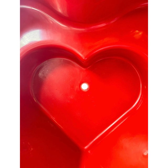 Late 20th Century The Ultimate Retro Statement: A Mid-Century Red Fiberglass Heart-Shaped Tub For Sale - Image 5 of 12