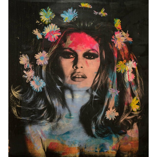 Figurative Brigitte Bardot Painting by Dane Shue For Sale - Image 3 of 3