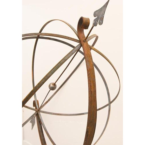 Very decorative large cast iron classical armillary sphere on stand Classic openwork design with intersecting rings and...