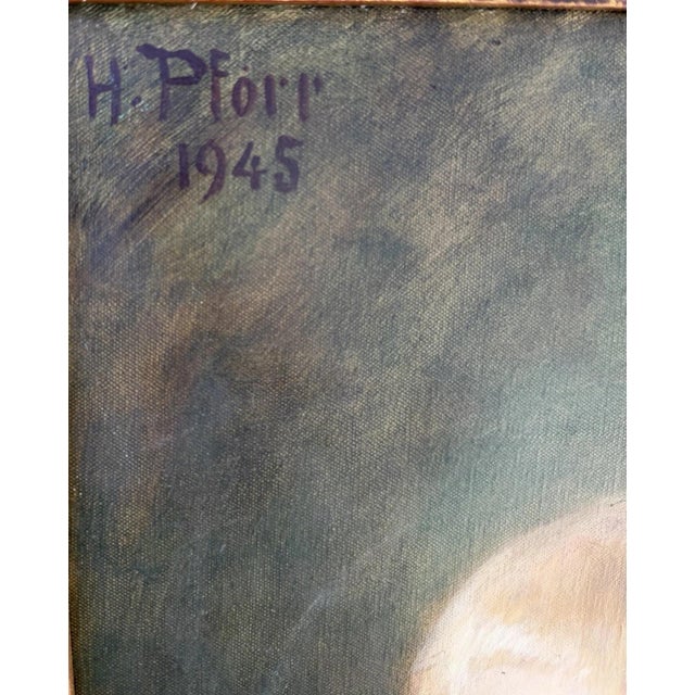 Heinrich Pforr, Close Bond: Mother with Child in Her Arms, 1945, Oil on Canvas For Sale - Image 3 of 11