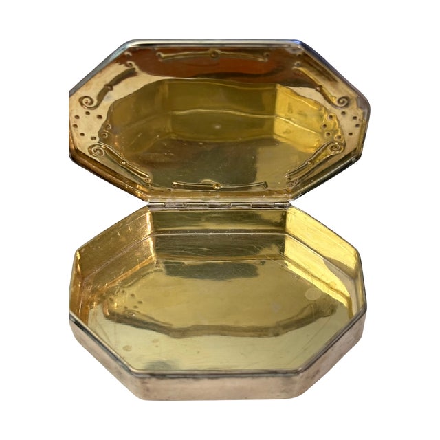 Gemstone Carl Weishaupt Art Nouveau Silver and Malachite Box Circa 1900 For Sale - Image 7 of 9