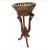 Tan 1970s Vintage Carved Fruitwood Tripod Planter on Stand For Sale - Image 8 of 8