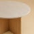Contemporary Round Roman Travertine and Oak Dining Table by Lebanto For Sale - Image 3 of 4