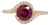 1.4cts Purple Garnet Ring With Natural Diamonds Accents: Solid 14k Gold, 7mm For Sale