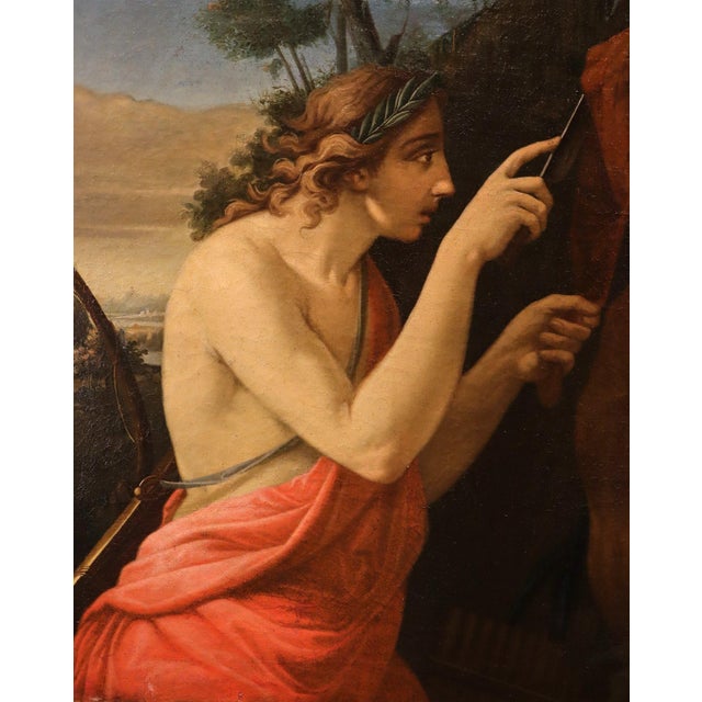 Rococo Circle of Pompeo Girolamo Batoni, Apollo and Marsyas, 1770, Oil on Canvas For Sale - Image 3 of 16