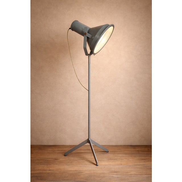 Metal Vintage Industrial Medical Floor Lamp on Tripod Stand, 1940 For Sale - Image 7 of 7