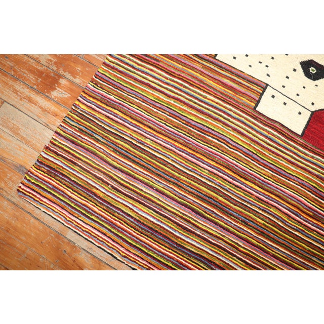 Late 20th Century Lion Persian Kilim Wall Hanging - 4'9" x 7'7" For Sale - Image 12 of 18