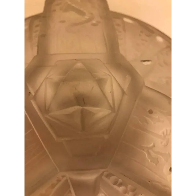 French Art Deco Geometric and Seahorse Table Lamp Signed by Muller Frères For Sale - Image 9 of 11