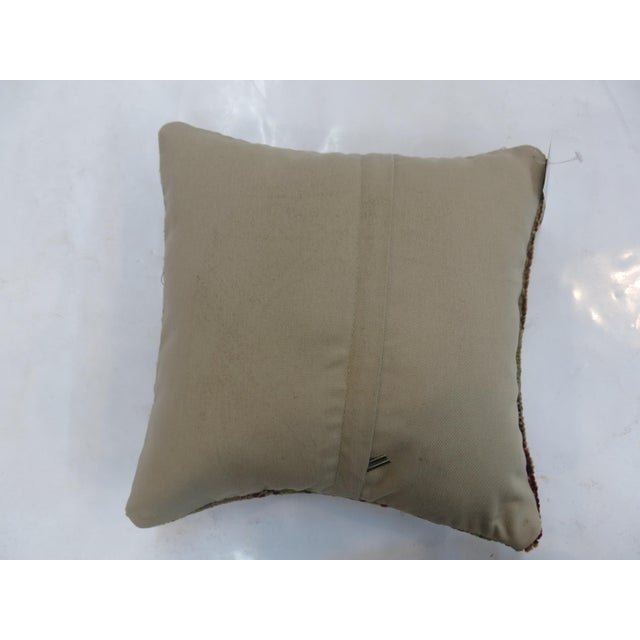 Early 21st Century Ghiordes Mini Size Rug Pillow For Sale - Image 5 of 5