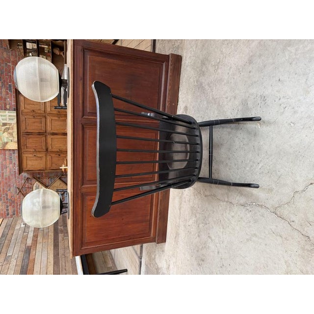 Black Scandinavian Rocking Chair in Wood For Sale - Image 8 of 10