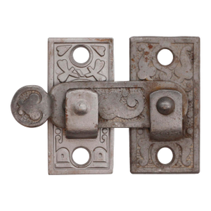 Antique 2.75 In. Aesthetic Gray Cast Iron Shutter Window Latch