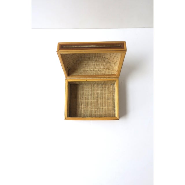 Wicker Linen Jewelry Box For Sale - Image 11 of 12
