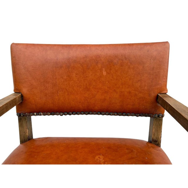 Brown Edwardian Arts & Crafts Turned Wood Bobbin Armchair, 1920s For Sale - Image 8 of 16