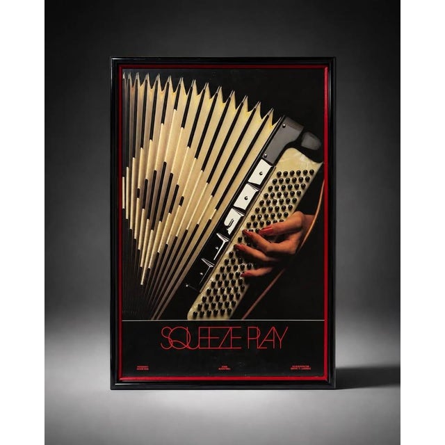 Framed Vintage-Style Accordion Music Poster For Sale - Image 4 of 4