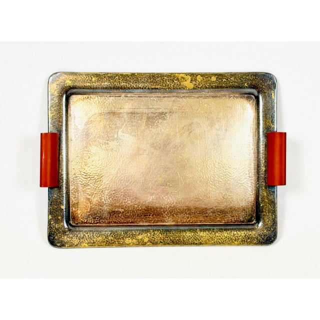 Art Deco Silver Plated Serving Tray with Bakelite Handle from František Bibus & Son, 1930s For Sale - Image 9 of 12