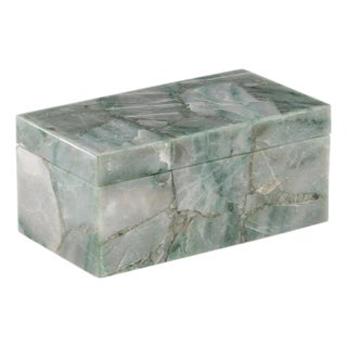 Maitland-Smith Small Green Aventurine Box For Sale