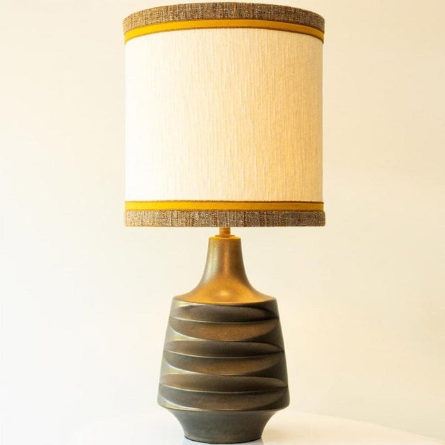 Brown Ceramic Floor Table Lamp by R. Houben, 1970 For Sale - Image 6 of 10