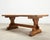 French Provincial French Provincial Country Oak Trestle Farmhouse Dining Table 7Ft For Sale - Image 3 of 18