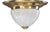 Large Art Deco Ceiling Lamp with Opal Glass Shade, Vienna, 1920s For Sale