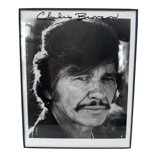 Charles Bronson Signed 8x10 Photo Framed Vintage Hollywood Autograph For Sale