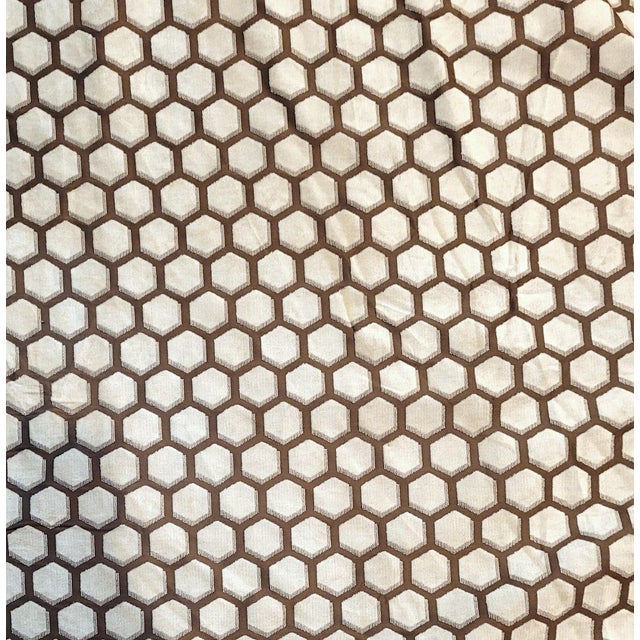 Contemporary Romo "Arbus" Silver Birch Geometric Cut Velvet- 5 Yards For Sale - Image 3 of 7