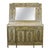 Solid Bronze French Marble Top Directoire Sideboard with Mirror For Sale