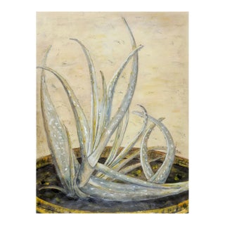 Vintage Aloe Plant Painting For Sale