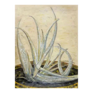 Vintage Aloe Plant Painting