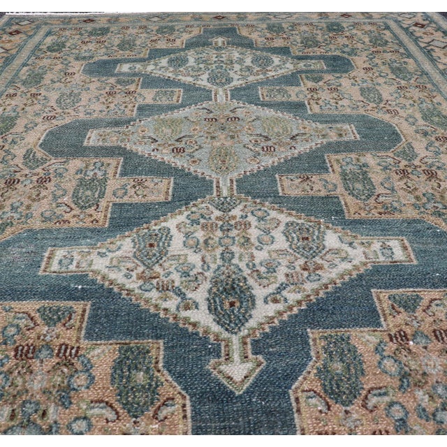Early 20th Century Antique Persian Fine Senneh Rug With Medallion's 3'10 X 5'1 For Sale - Image 5 of 12