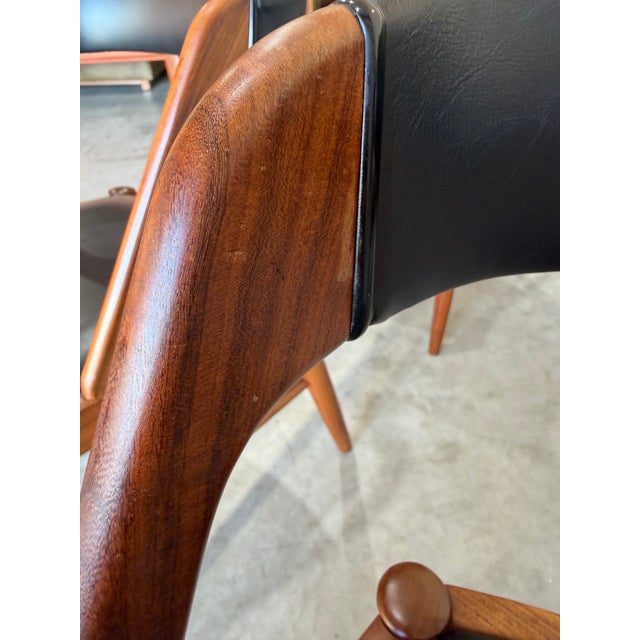 1960s Set of 6 Kai Kristiansen Style Danish Teak Mid Century Dining Chairs For Sale - Image 12 of 12