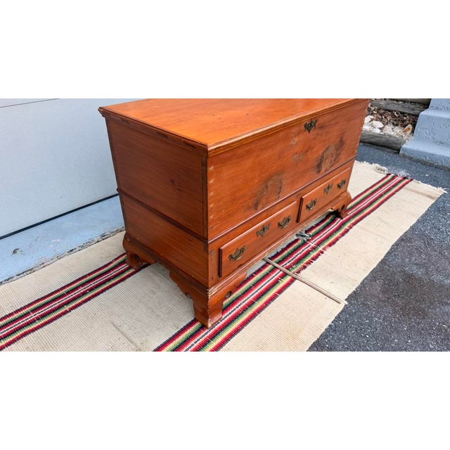 Antique Pennsylvania Two-Drawer Dower Chest, Lancaster County, Dated 1856 - "Elmina Stauffer" A superb Pennsylvania dower...